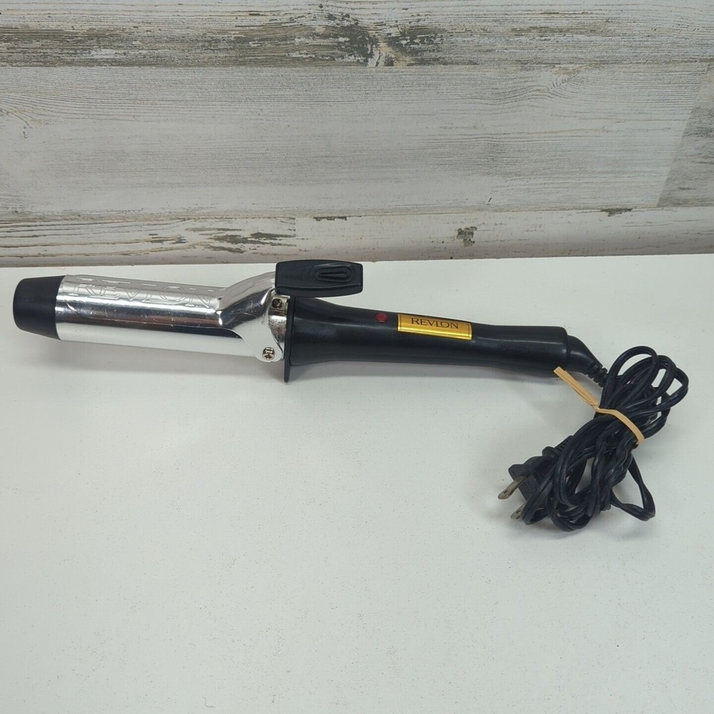 Revlon RVC099C Curling Iron 1.25 Inch Chrome Barrel Black Handle Hair Styler